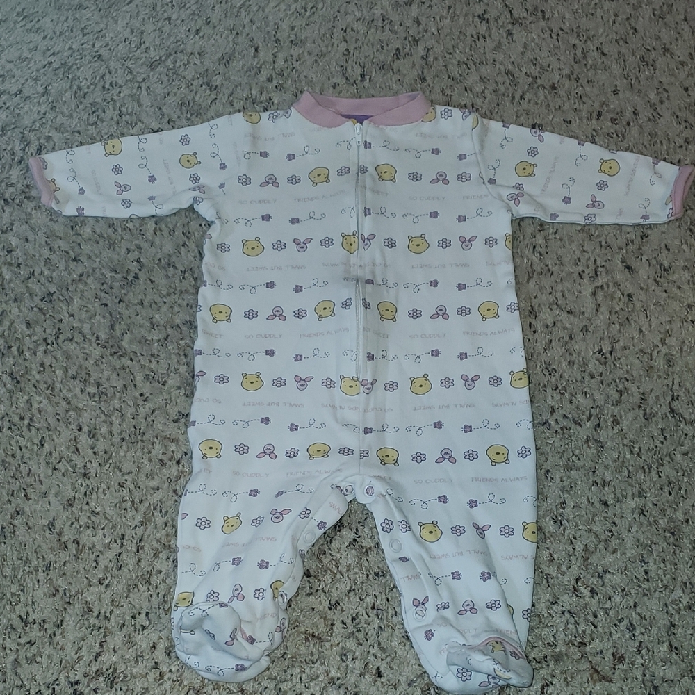 Vintage Winnie The Pooh Baby Girl Outfit Size  3-6 Months